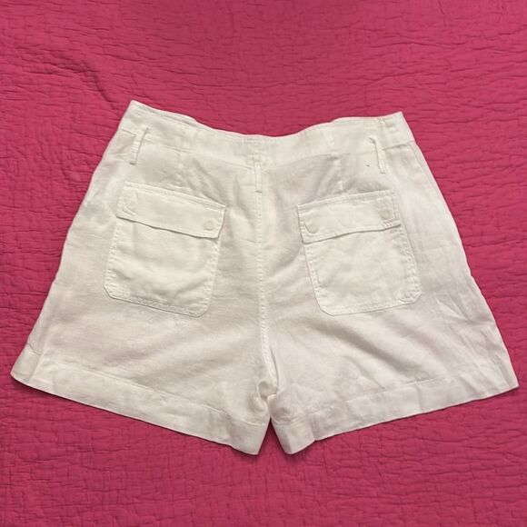 Ralph Lauren White 100% Linen Shorts, US12 - Picture 4 of 6